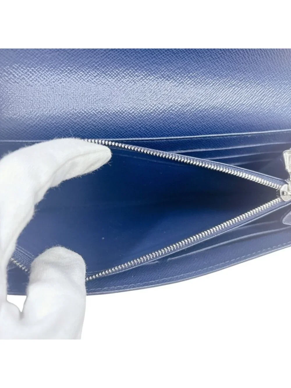 Louis Vuitton Epi Wallet Portefeuille Sarah Indigo Blue
